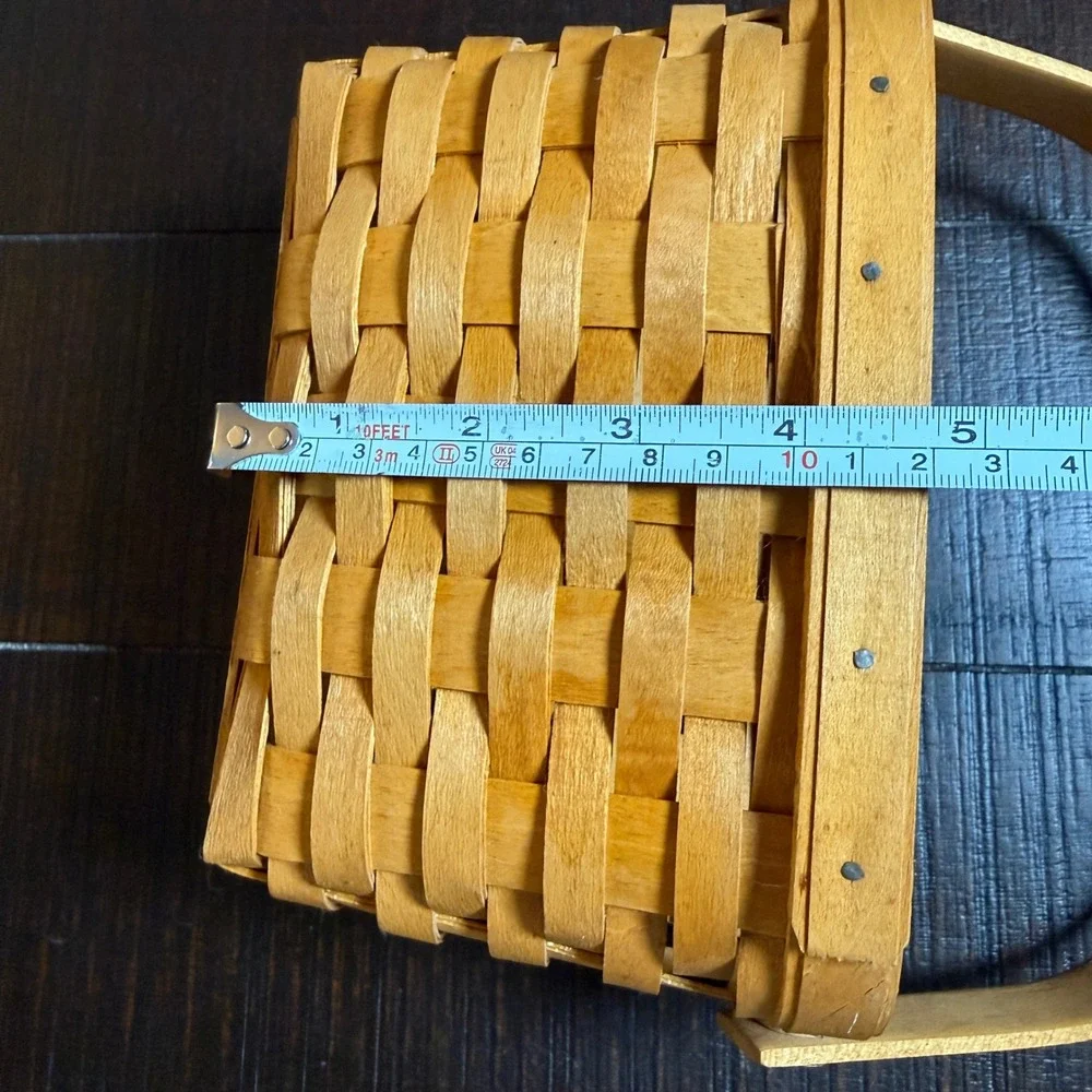 Longaberger Dresden Tour Basket II 1998 Cottagecore Small Brown Handwoven Decor